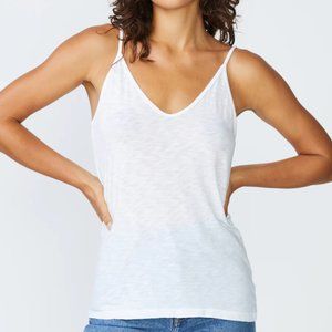 Stateside White Supima Slub V-Neck Cami